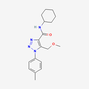 molecular formula C18H24N4O2 B4675324 N-cyclohexyl-5-(methoxymethyl)-1-(4-methylphenyl)-1H-1,2,3-triazole-4-carboxamide 