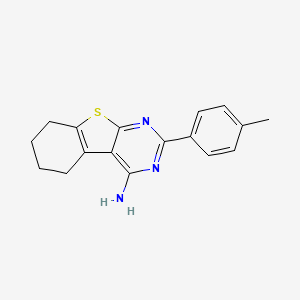 molecular formula C17H17N3S B4675332 2-(4-methylphenyl)-5,6,7,8-tetrahydro[1]benzothieno[2,3-d]pyrimidin-4-amine 