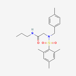 molecular formula C22H30N2O3S B4675344 N~2~-(mesitylsulfonyl)-N~2~-(4-methylbenzyl)-N~1~-propylglycinamide 