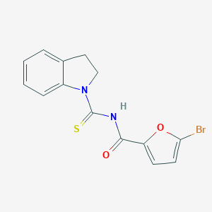 molecular formula C14H11BrN2O2S B467537 5-bromo-N-(2,3-dihydroindole-1-carbothioyl)furan-2-carboxamide CAS No. 642973-76-0