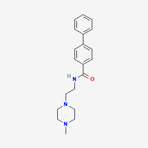 molecular formula C20H25N3O B4675370 N-[2-(4-methyl-1-piperazinyl)ethyl]-4-biphenylcarboxamide 