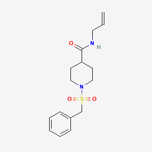 molecular formula C16H22N2O3S B4675375 N-allyl-1-(benzylsulfonyl)-4-piperidinecarboxamide 