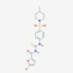 B467539 5-bromo-N-((4-((4-methylpiperidin-1-yl)sulfonyl)phenyl)carbamothioyl)furan-2-carboxamide CAS No. 501111-71-3