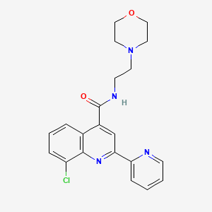molecular formula C21H21ClN4O2 B4675406 8-chloro-N-[2-(4-morpholinyl)ethyl]-2-(2-pyridinyl)-4-quinolinecarboxamide 