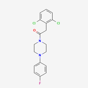 molecular formula C18H17Cl2FN2O B4675426 1-[(2,6-dichlorophenyl)acetyl]-4-(4-fluorophenyl)piperazine 