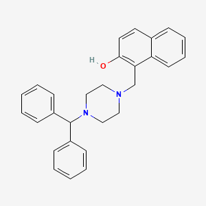 molecular formula C28H28N2O B4675467 1-{[4-(diphenylmethyl)-1-piperazinyl]methyl}-2-naphthol 