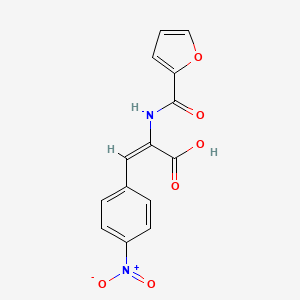 molecular formula C14H10N2O6 B4675475 2-(2-furoylamino)-3-(4-nitrophenyl)acrylic acid 