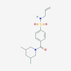 molecular formula C17H24N2O3S B4675487 N-allyl-4-[(3,5-dimethyl-1-piperidinyl)carbonyl]benzenesulfonamide 