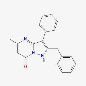 molecular formula C20H17N3O B4675499 2-benzyl-5-methyl-3-phenylpyrazolo[1,5-a]pyrimidin-7(4H)-one 