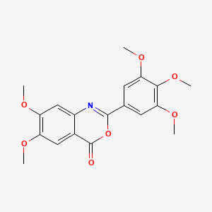 molecular formula C19H19NO7 B4675505 6,7-dimethoxy-2-(3,4,5-trimethoxyphenyl)-4H-3,1-benzoxazin-4-one 