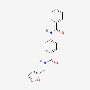 molecular formula C19H16N2O3 B4675528 4-(benzoylamino)-N-(2-furylmethyl)benzamide 