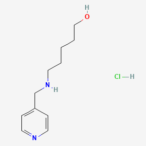 molecular formula C11H19ClN2O B4675535 5-[(4-pyridinylmethyl)amino]-1-pentanol hydrochloride 