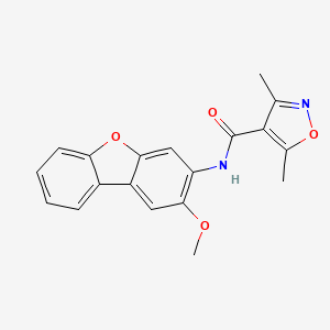 molecular formula C19H16N2O4 B4675549 N-(2-methoxydibenzo[b,d]furan-3-yl)-3,5-dimethyl-4-isoxazolecarboxamide 