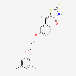 molecular formula C21H21NO3S2 B4675551 5-{3-[3-(3,5-dimethylphenoxy)propoxy]benzylidene}-2-thioxo-1,3-thiazolidin-4-one 