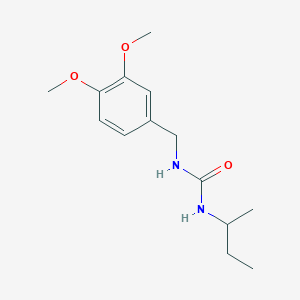 molecular formula C14H22N2O3 B4675558 N-(sec-butyl)-N'-(3,4-dimethoxybenzyl)urea 