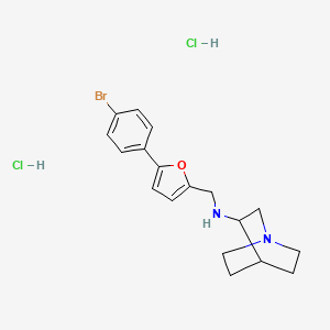 molecular formula C18H23BrCl2N2O B4675560 N-{[5-(4-bromophenyl)-2-furyl]methyl}quinuclidin-3-amine dihydrochloride 