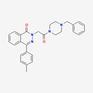 molecular formula C28H28N4O2 B4675564 2-[2-(4-benzyl-1-piperazinyl)-2-oxoethyl]-4-(4-methylphenyl)-1(2H)-phthalazinone 