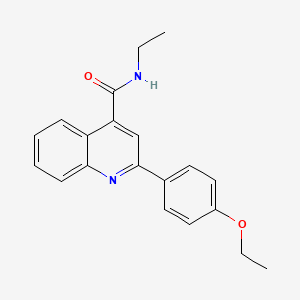 molecular formula C20H20N2O2 B4675593 2-(4-ethoxyphenyl)-N-ethyl-4-quinolinecarboxamide 