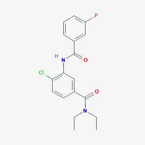 molecular formula C18H18ClFN2O2 B4675601 4-chloro-N,N-diethyl-3-[(3-fluorobenzoyl)amino]benzamide 