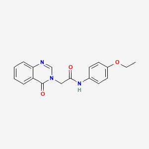 molecular formula C18H17N3O3 B4675607 N-(4-ethoxyphenyl)-2-(4-oxo-3(4H)-quinazolinyl)acetamide 