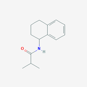 molecular formula C14H19NO B4675617 2-methyl-N-(1,2,3,4-tetrahydro-1-naphthalenyl)propanamide 