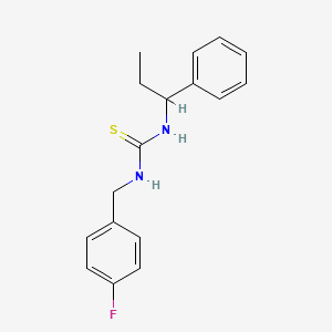 molecular formula C17H19FN2S B4675632 N-(4-fluorobenzyl)-N'-(1-phenylpropyl)thiourea 