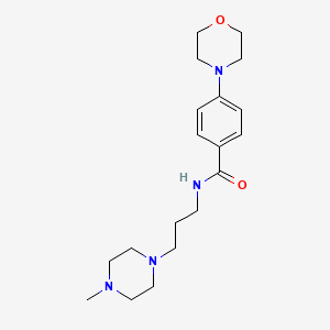 molecular formula C19H30N4O2 B4675650 N-[3-(4-methyl-1-piperazinyl)propyl]-4-(4-morpholinyl)benzamide 