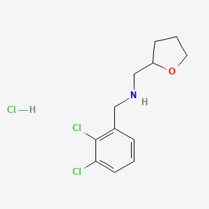 molecular formula C12H16Cl3NO B4675660 (2,3-dichlorobenzyl)(tetrahydro-2-furanylmethyl)amine hydrochloride 