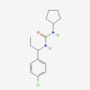 molecular formula C15H21ClN2O B4675661 N-[1-(4-chlorophenyl)propyl]-N'-cyclopentylurea 
