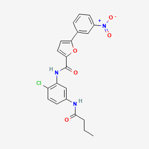 molecular formula C21H18ClN3O5 B4675675 N-[5-(butyrylamino)-2-chlorophenyl]-5-(3-nitrophenyl)-2-furamide 