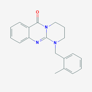 molecular formula C19H19N3O B4675683 1-(2-methylbenzyl)-1,2,3,4-tetrahydro-6H-pyrimido[2,1-b]quinazolin-6-one 