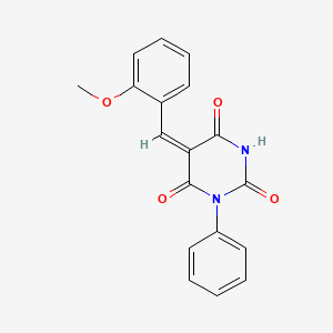 molecular formula C18H14N2O4 B4675699 5-(2-methoxybenzylidene)-1-phenyl-2,4,6(1H,3H,5H)-pyrimidinetrione 