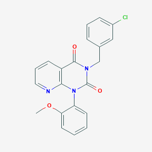 molecular formula C21H16ClN3O3 B4675709 3-(3-chlorobenzyl)-1-(2-methoxyphenyl)pyrido[2,3-d]pyrimidine-2,4(1H,3H)-dione 