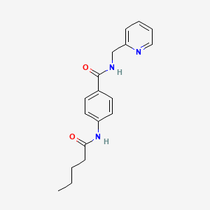 molecular formula C18H21N3O2 B4675712 4-(pentanoylamino)-N-(2-pyridinylmethyl)benzamide 