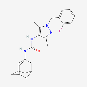 molecular formula C23H29FN4O B4675716 N-1-adamantyl-N'-[1-(2-fluorobenzyl)-3,5-dimethyl-1H-pyrazol-4-yl]urea 