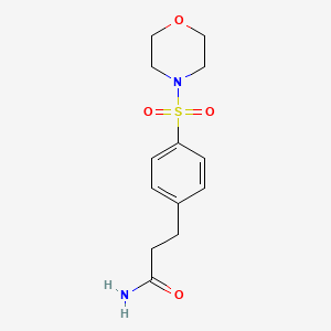molecular formula C13H18N2O4S B4675721 3-[4-(4-morpholinylsulfonyl)phenyl]propanamide 