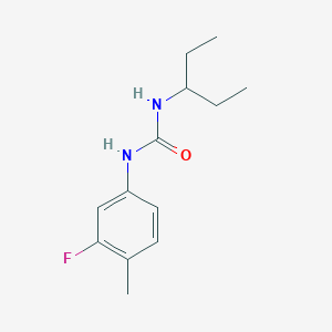 molecular formula C13H19FN2O B4675734 N-(1-ethylpropyl)-N'-(3-fluoro-4-methylphenyl)urea 