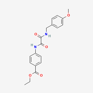 molecular formula C19H20N2O5 B4675735 ethyl 4-{[[(4-methoxybenzyl)amino](oxo)acetyl]amino}benzoate 