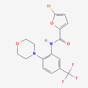 molecular formula C16H14BrF3N2O3 B4675737 5-bromo-N-[2-(4-morpholinyl)-5-(trifluoromethyl)phenyl]-2-furamide 