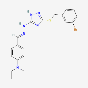 4-(diethylamino)benzaldehyde {5-[(3-bromobenzyl)thio]-4H-1,2,4-triazol-3-yl}hydrazone