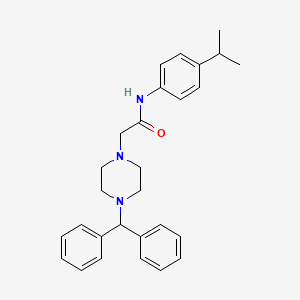 molecular formula C28H33N3O B4675781 2-[4-(diphenylmethyl)-1-piperazinyl]-N-(4-isopropylphenyl)acetamide 