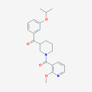 molecular formula C22H26N2O4 B4675795 (3-isopropoxyphenyl){1-[(2-methoxy-3-pyridinyl)carbonyl]-3-piperidinyl}methanone 