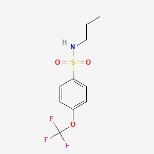 molecular formula C10H12F3NO3S B4675806 N-propyl-4-(trifluoromethoxy)benzenesulfonamide 