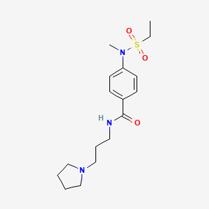 molecular formula C17H27N3O3S B4675816 4-[(ethylsulfonyl)(methyl)amino]-N-[3-(1-pyrrolidinyl)propyl]benzamide 