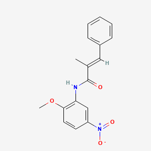 molecular formula C17H16N2O4 B4675844 N-(2-methoxy-5-nitrophenyl)-2-methyl-3-phenylacrylamide 
