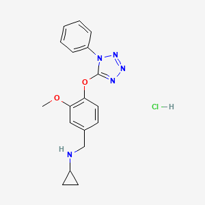 molecular formula C18H20ClN5O2 B4675889 N-{3-methoxy-4-[(1-phenyl-1H-tetrazol-5-yl)oxy]benzyl}cyclopropanamine hydrochloride 