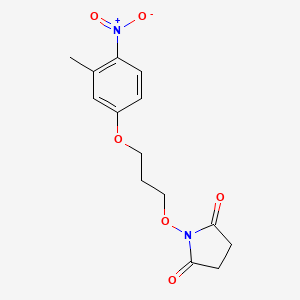 molecular formula C14H16N2O6 B4675892 1-[3-(3-methyl-4-nitrophenoxy)propoxy]-2,5-pyrrolidinedione 