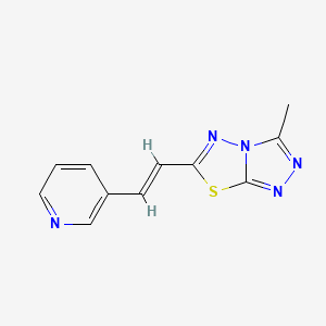 molecular formula C11H9N5S B4675925 3-methyl-6-[2-(3-pyridinyl)vinyl][1,2,4]triazolo[3,4-b][1,3,4]thiadiazole 