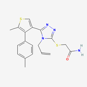 molecular formula C19H20N4OS2 B4675933 2-({4-allyl-5-[5-methyl-4-(4-methylphenyl)-3-thienyl]-4H-1,2,4-triazol-3-yl}thio)acetamide 