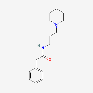 2-phenyl-N-[3-(1-piperidinyl)propyl]acetamide